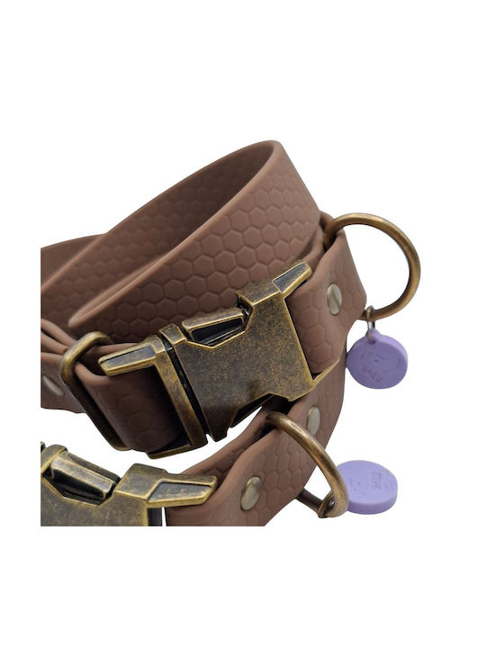 Κολάρο Σκύλου Hexa Brown Urban Ρυθμιζόμενο Περιλαίμιο Bailu S 27 37 Πλάτος 2cm Kafe