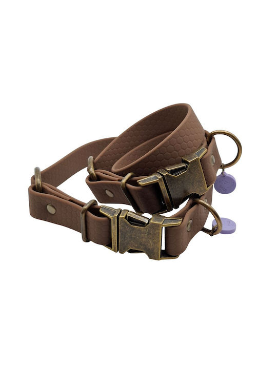 Κολάρο Σκύλου Hexa Brown Urban Ρυθμιζόμενο Περιλαίμιο Bailu S 27 37 Πλάτος 2cm Kafe