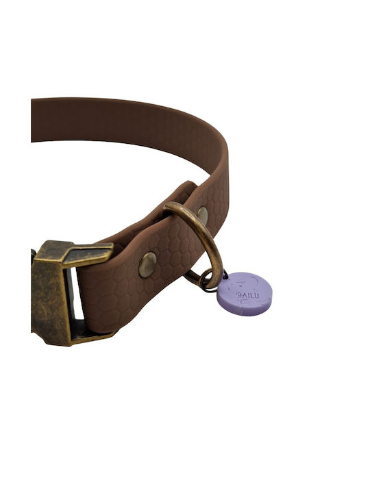 Κολάρο Σκύλου Hexa Brown Urban Ρυθμιζόμενο Περιλαίμιο Bailu S 27 37 Πλάτος 2cm Kafe