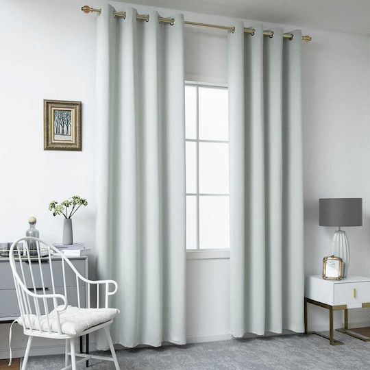 Beauty Home Verdunkelung mit Grommets Grau 140x270cm