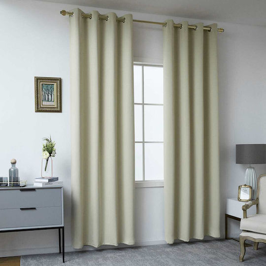 Beauty Home Verdunkelung mit Grommets Beiges 140x270cm