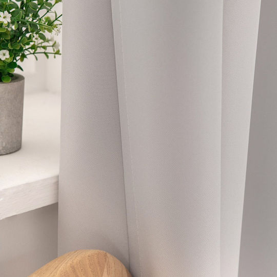 Beauty Home Κουρτίνα με Τρουκς Γκρι 140x270εκ.