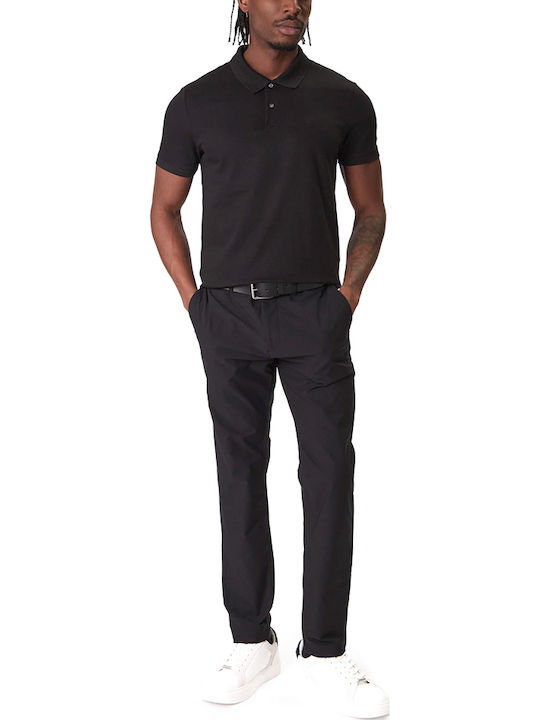 Polo Herrenbluse Kurzarm Schwarze