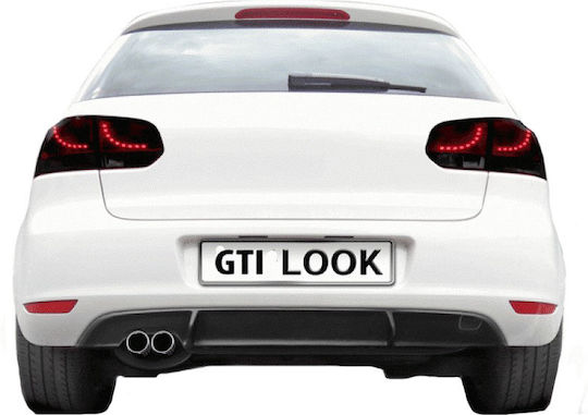 Diffuser Πίσω Προφυλακτήρα Vw Golf Vi 6 08-12 Gti Look Αριστερή Τρύπα Εξάτμισης Abs Πλαστικό 1 Τεμάχιο