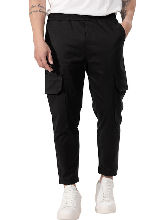 Παντελόνι Cargo Ελαστικό σε Slim Εφαρμογή Black