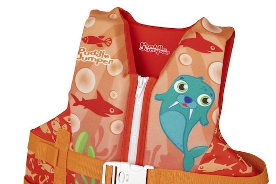 Puddle Jumper Child Hydro Swim Vest Walrus Orange 3-6 Years Old 90146