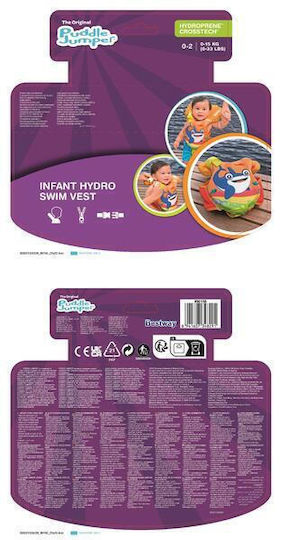 Puddle Jumper Infant Hydro Swim Vest Whale Shark Orange 0-2 Years 90150