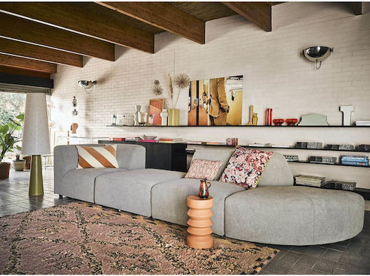HK Living Μαξιλάρι Καναπέ από 100% Βαμβάκι Peach/cream 40x60εκ.