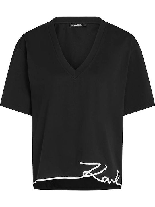 Logo Γυναικείο T-shirt Μαύρο