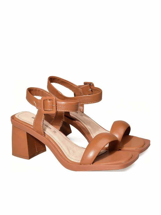 Leder Sandalen Tabac Braun