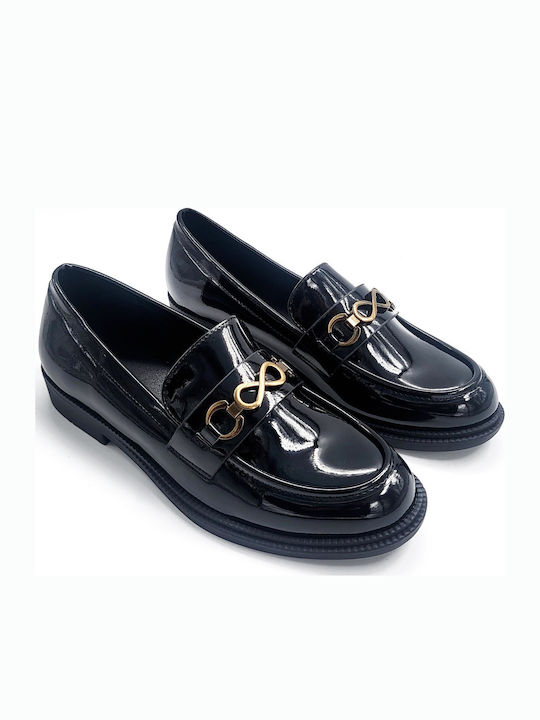 Λουστρίνι Γυναικεία Loafers σε Μαύρο Χρώμα