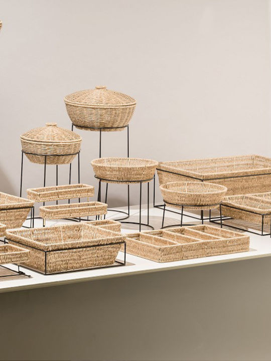 Espiel Καλάθι Αποθήκευσης Rattan Μπεζ 28x28x18cm 2τμχ