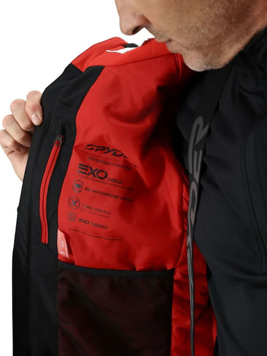 Spyder 38SA073516-BLK Männer Jacke aus für Ski & Snowboard Schwarz