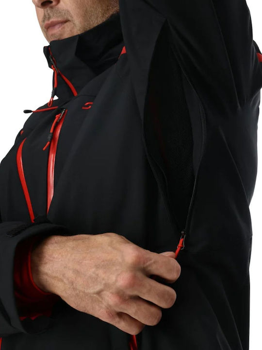 Spyder 38SA073516-BLK Männer Jacke aus für Ski & Snowboard Schwarz