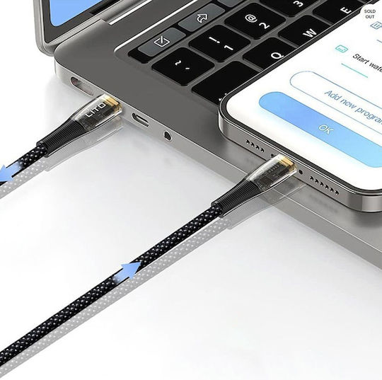 Lito Geflochten USB 2.0 Kabel USB-C männlich - USB-C 60W Gold 1.2m