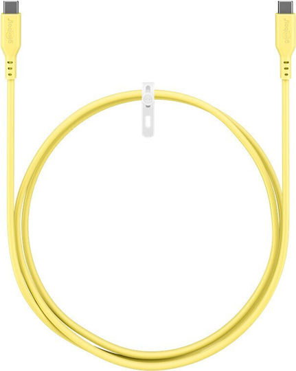 Goobay USB 2.0 Kabel USB-C männlich - USB-C 60W PD Gelbe 1,5m 77742