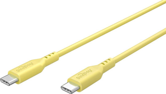 Goobay USB 2.0 Kabel USB-C männlich - USB-C 60W PD Gelbe 1,5m 77742