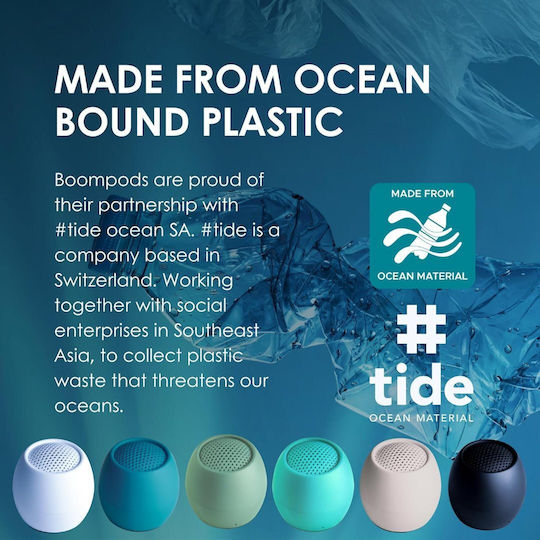 Boompods Zero Ocean Bluetooth Speaker 3W with Battery Life up to 5 hours Tide Blue