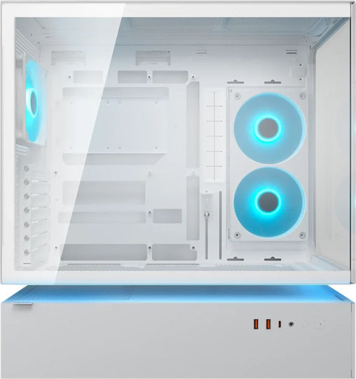 Cougar CFV235 Gaming Midi Tower Κουτί Υπολογιστή με Πλαϊνό Παράθυρο και RGB Φωτισμό Λευκό
