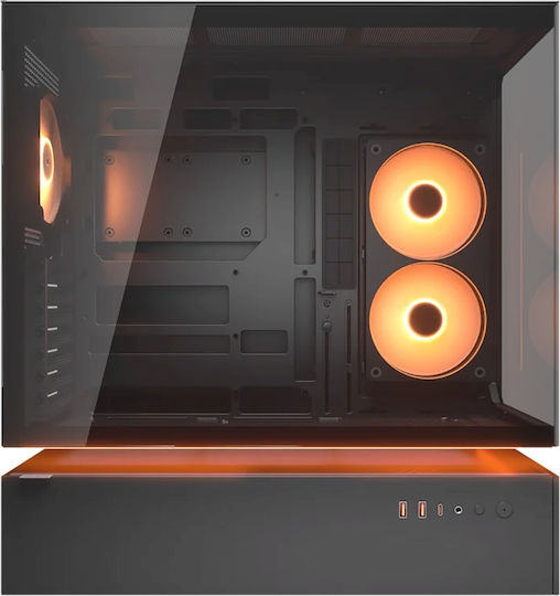 Cougar CFV235 Gaming Midi Tower Computer Case with Side Window and RGB Lighting Black