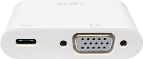 LogiLink Converter USB-C male to USB-C / VGA female White 1pcs UA0259