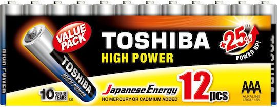 Toshiba Value Pack Alkaline Batterien AAA 1.5V 12Stück