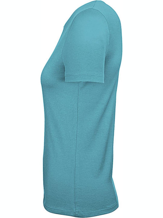 B&C Γυναικείο Διαφημιστικό T-shirt Κοντομάνικο Real Turquoise