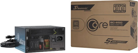 Seasonic CORE BC ATX 3.1 650W Μαύρο Τροφοδοτικό Υπολογιστή Full Wired 80 Plus Bronze