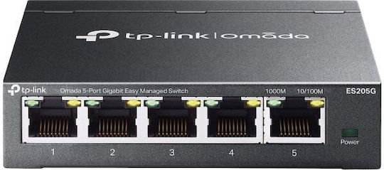 TP-LINK ES205G Managed L2 Switch with 5 Gigabit (1Gbps) Ethernet Ports and 5 SFP Ports