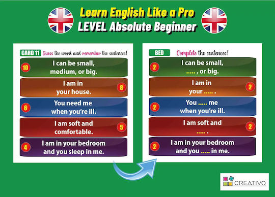 Learn English Like A Pro - Inteligentne Fiszki + Gra (poziom Absolute Beginner)