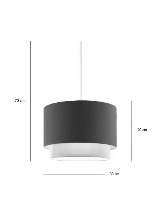 Pakketo Rufio Висящо Осветително Тяло Бежов с Цокъл E27 50x50x20см.