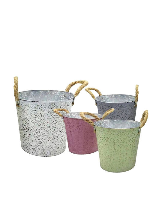 HOMie Planter Metal Gray 18x18x17cm.