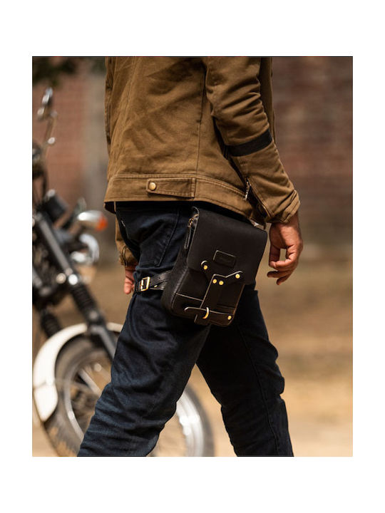 Trip Machine Δερμάτινη Τσάντα Ποδιού Thigh Bag Leg Bag Black