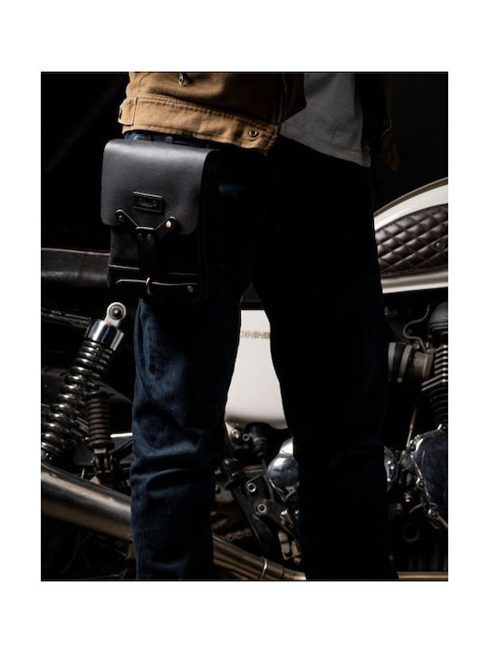 Trip Machine Leather Thigh Bag Leg Bag Black