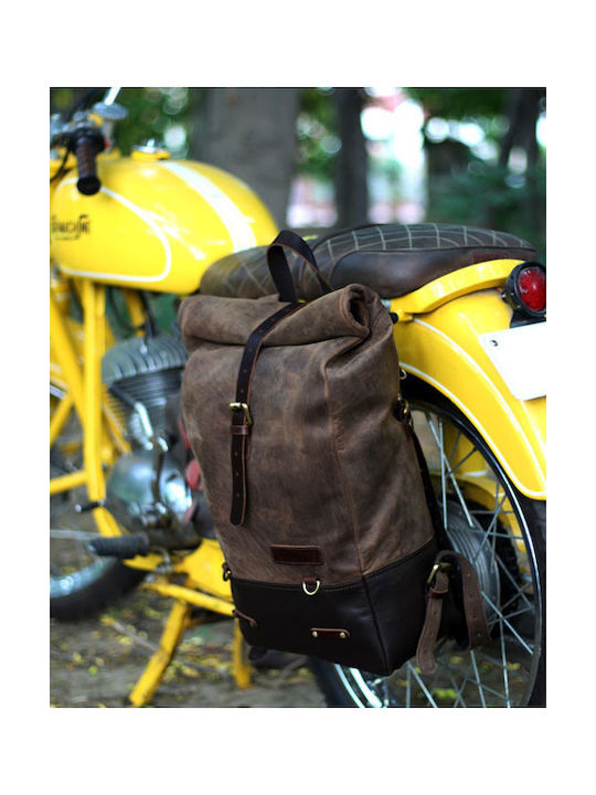 Trip Machine Rucsac Valiză Motocicletă Backpack Saddlebag 15 Litri Maro Tutun