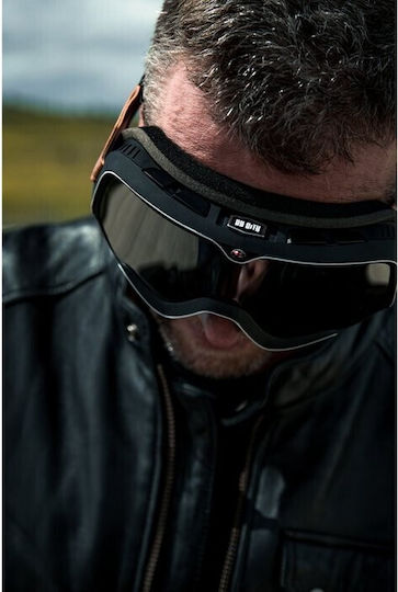 By City Motorrad-Reitbrillen Fahrer Schutzbrille Roadster Goggle Schwarz