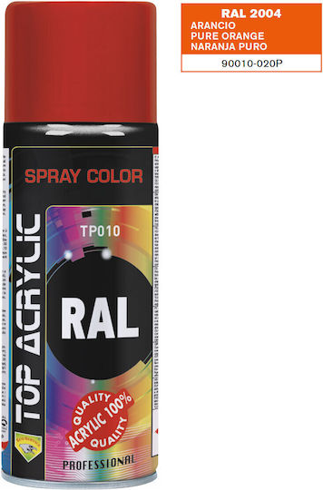 Eco Service Spray Paint Top Acrylic with Metallic Effect Pure Orange RAL 2004 400ml