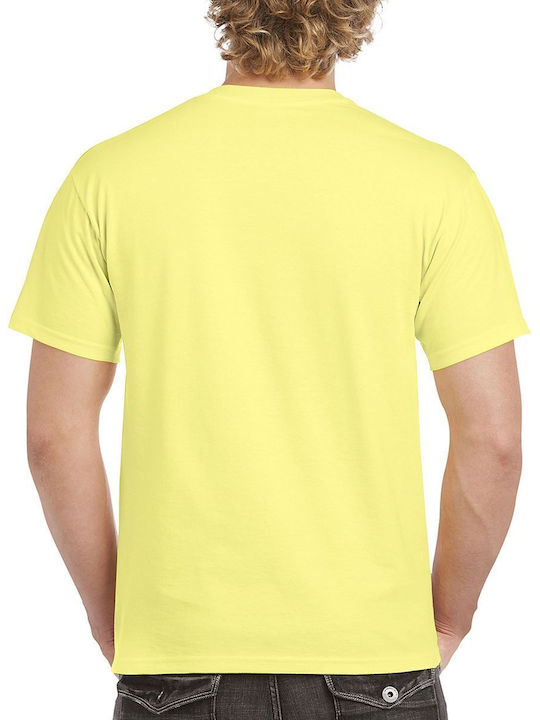 Gildan Ανδρικό Διαφημιστικό T-shirt Κοντομάνικο Cornsilk