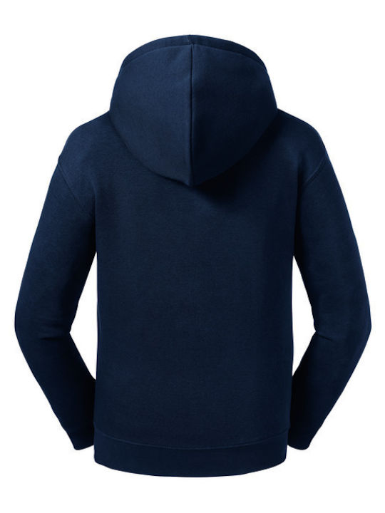 Kids Cardigan Sweatshirt Cotton with Hood Navy Blue