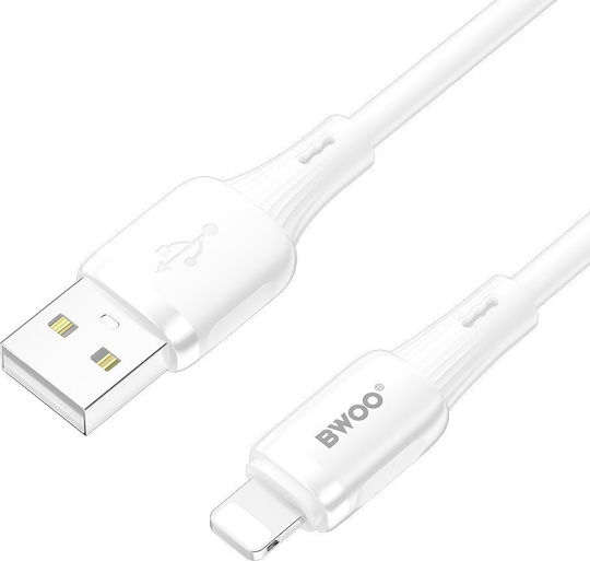 BWOO USB-C Мъжки към Lightning Кабел 18W Бял 1м