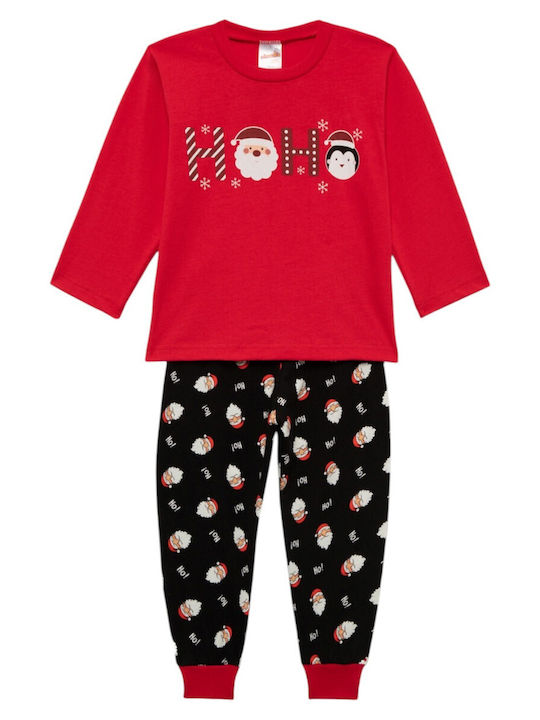 Minerva Kids' Pajamas Winter red XMAS HOHOHO!