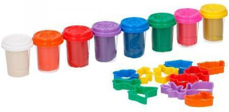 Eddy Toys Βαζάκια Πλαστοζυμαράκι με 8 Χρώματα για 3+ Ετών