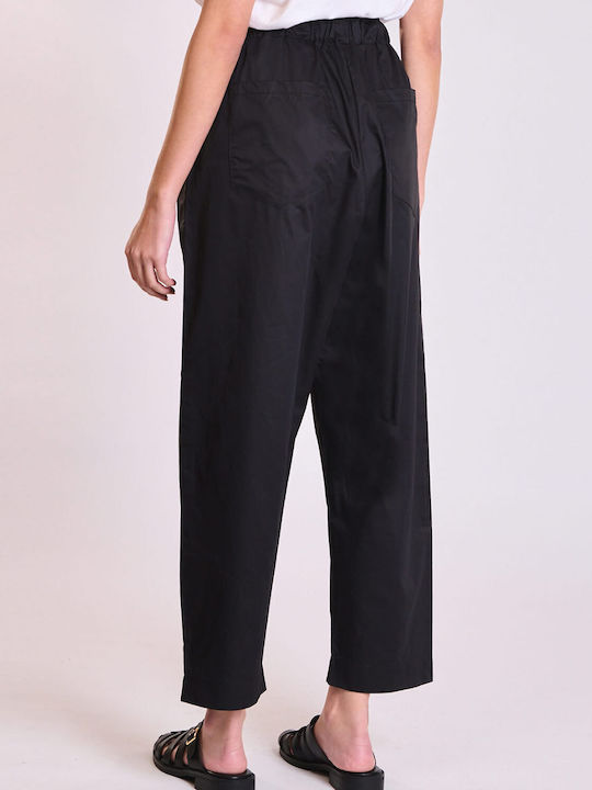 Women's Fabric Trousers Black