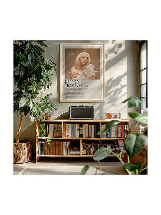 Music Poster Billie Eilish Happier Than Ever Ms443 30cm x 40cm