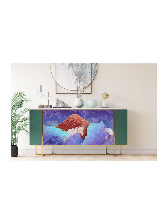Autocolant Mat Dulapuri Mobilă Munți Valuri Stil Asiatic 100x50 Cm