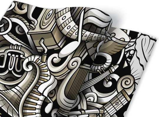 Autocolant Mat Decorațiune Protecție Mobilier Casnic Instrumente Doodle 100x50 Cm Autocolant Mat Decorațiune Protecție Mobilier Casnic Instrumente Doodle 100x50 Cm
