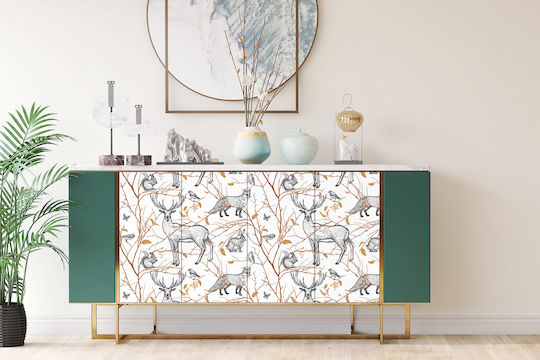 Mat Furniture Sticker Aesthetic Upgrade Protection Forest Animals 100x50 Cm