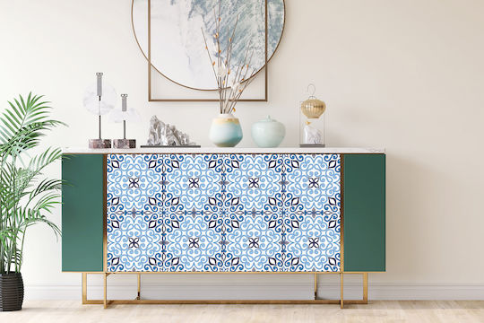 Autocolant Mat Decorațiune Protecție Mobilier Casnic Model Arabic 100x50 Cm