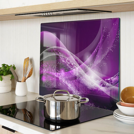 Schutzabdeckung Für Tisch Hartes Glas Abstrakte Welle 60x52 Cm