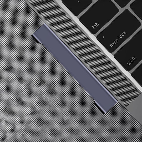 Techsuit Hub 4 Θυρών USB 2.0 με σύνδεση USB-A Γκρι